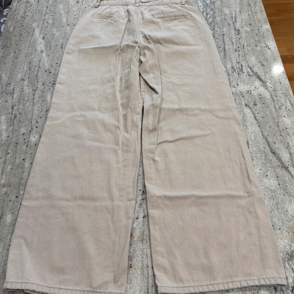 SHEIN Womens Wide Leg High Waisted Khaki Pants - Size 28 - Picture 2 of 5